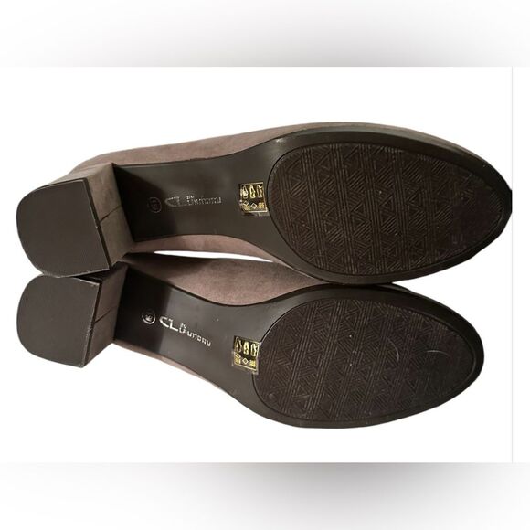 CL Chinese Laundry Anete Women Round Toe Faux Suede Taupe Heels Size 9.5 NEW - Picture 8 of 8